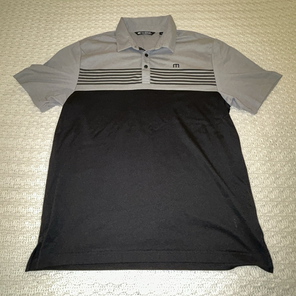 Travis Mathew Men's Large Best Of Both Golf Polo Gray Dual Color